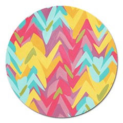 Paint Strokes Abstract Design Magnet 5  (round)