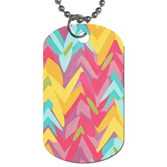 Paint Strokes Abstract Design Dog Tag (two Sides)