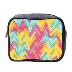 Paint Strokes Abstract Design Mini Toiletries Bag (two Sides)