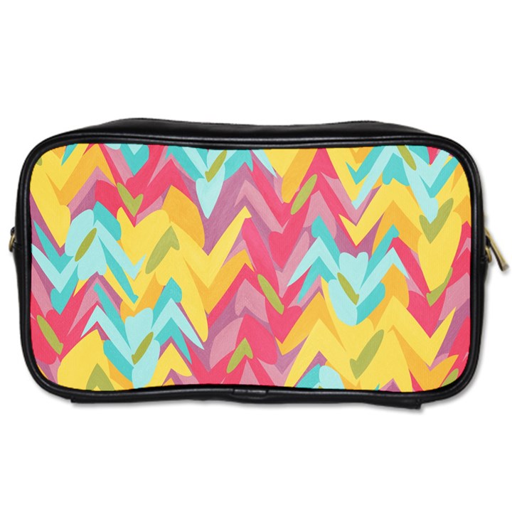 Paint strokes abstract design Toiletries Bag (Two Sides)