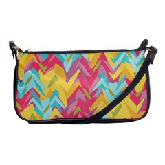 Paint Strokes Abstract Design Shoulder Clutch Bag