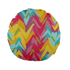 Paint Strokes Abstract Design 15  Premium Round Cushion 