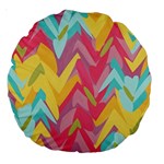 Paint strokes abstract design 18  Premium Round Cushion  Front