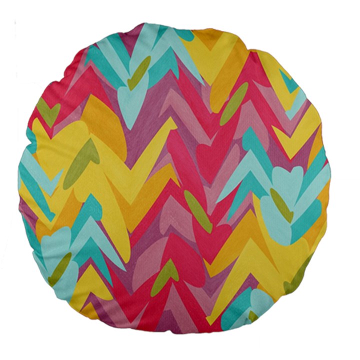 Paint strokes abstract design 18  Premium Round Cushion 