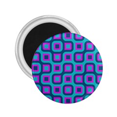 Blue Purple Squares Pattern 2 25  Magnet