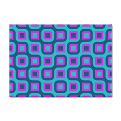 Blue Purple Squares Pattern Sticker A4 (100 Pack) by LalyLauraFLM