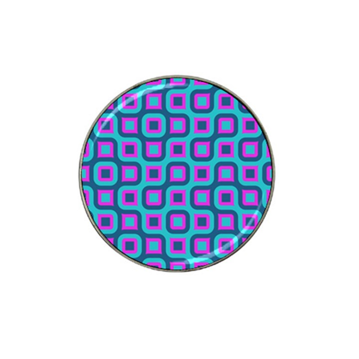 Blue purple squares pattern Hat Clip Ball Marker (4 pack)