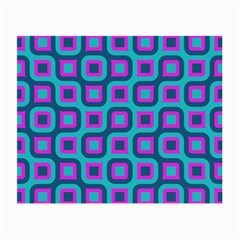 Blue Purple Squares Pattern Glasses Cloth (small)