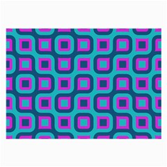 Blue Purple Squares Pattern Glasses Cloth (large, Two Sides)