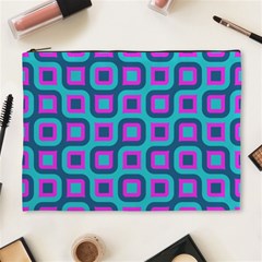 Blue Purple Squares Pattern Cosmetic Bag (xl)