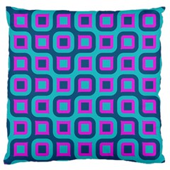 Blue Purple Squares Pattern Large Cushion Case (two Sides) by LalyLauraFLM