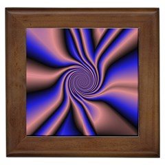 Purple Blue Swirl Framed Tile