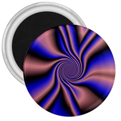 Purple Blue Swirl 3  Magnet by LalyLauraFLM