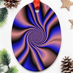 Purple Blue Swirl Ornament (oval)