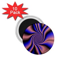 Purple Blue Swirl 1 75  Magnet (10 Pack) 