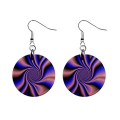 Purple Blue Swirl 1  Button Earrings by LalyLauraFLM