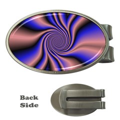 Purple Blue Swirl Money Clip (oval)