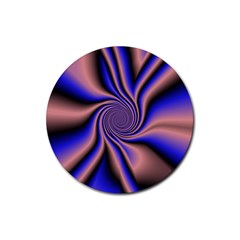 Purple Blue Swirl Rubber Coaster (round)