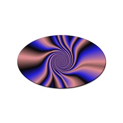 Purple Blue Swirl Sticker (oval) by LalyLauraFLM