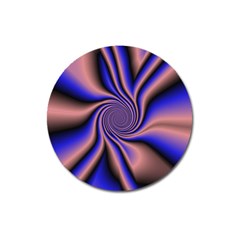 Purple Blue Swirl Magnet 3  (round) by LalyLauraFLM