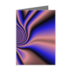 Purple Blue Swirl Mini Greeting Card by LalyLauraFLM