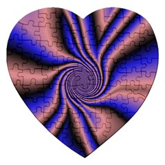 Purple Blue Swirl Jigsaw Puzzle (heart) by LalyLauraFLM