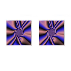 Purple Blue Swirl Cufflinks (square) by LalyLauraFLM