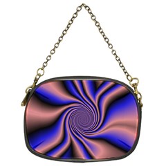 Purple Blue Swirl Chain Purse (two Sides)