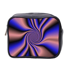 Purple Blue Swirl Mini Toiletries Bag (two Sides)