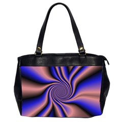 Purple Blue Swirl Oversize Office Handbag (two Sides) by LalyLauraFLM