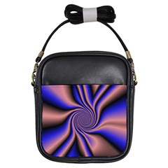 Purple Blue Swirl Girls Sling Bag