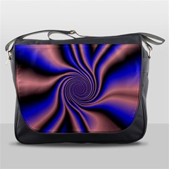 Purple Blue Swirl Messenger Bag by LalyLauraFLM