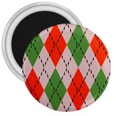 Argyle Pattern Abstract Design 3  Magnet by LalyLauraFLM