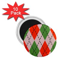 Argyle Pattern Abstract Design 1 75  Magnet (10 Pack) 