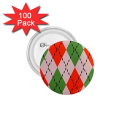 Argyle Pattern Abstract Design 1 75  Button (100 Pack) 