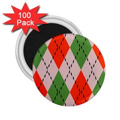 Argyle Pattern Abstract Design 2 25  Magnet (100 Pack)  by LalyLauraFLM