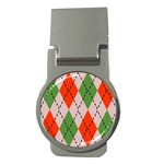 Argyle pattern abstract design Money Clip (Round) Front