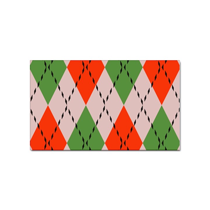 Argyle pattern abstract design Sticker (Rectangular)