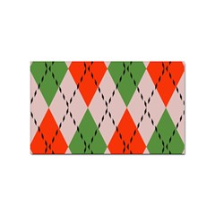 Argyle Pattern Abstract Design Sticker Rectangular (10 Pack) by LalyLauraFLM