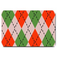 Argyle Pattern Abstract Design Large Doormat