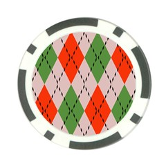 Argyle Pattern Abstract Design Poker Chip Card Guard (10 Pack)