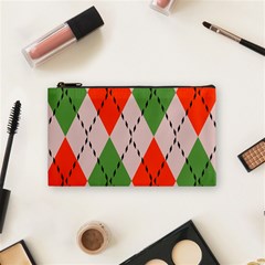 Argyle Pattern Abstract Design Cosmetic Bag (small)