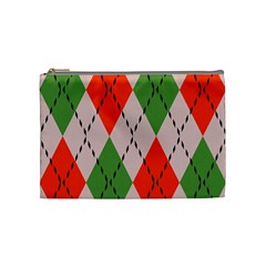 Argyle Pattern Abstract Design Cosmetic Bag (medium)