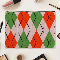 Argyle Pattern Abstract Design Cosmetic Bag (xl)