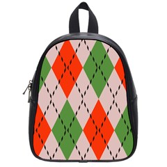 Argyle Pattern Abstract Design School Bag (small)