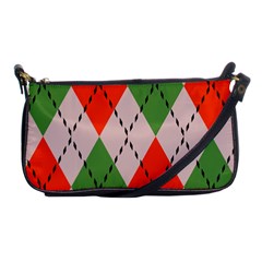 Argyle Pattern Abstract Design Shoulder Clutch Bag