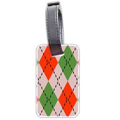 Argyle Pattern Abstract Design Luggage Tag (two Sides)