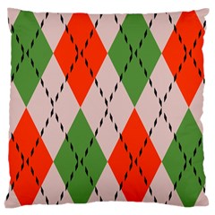 Argyle Pattern Abstract Design Large Cushion Case (two Sides)