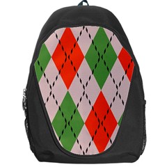 Argyle Pattern Abstract Design Backpack Bag by LalyLauraFLM