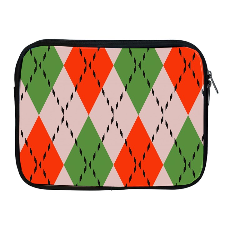 Argyle pattern abstract design Apple iPad 2/3/4 Zipper Case